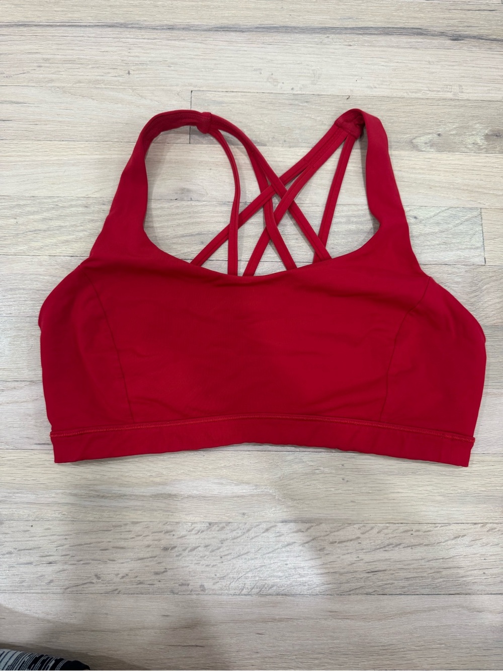 lululemon athletica Red Strappy Crisscross Sports Bra
